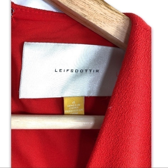 Anthro. Leifsdottir- Twist Front Red Dress - 4 - Picture 7 of 8